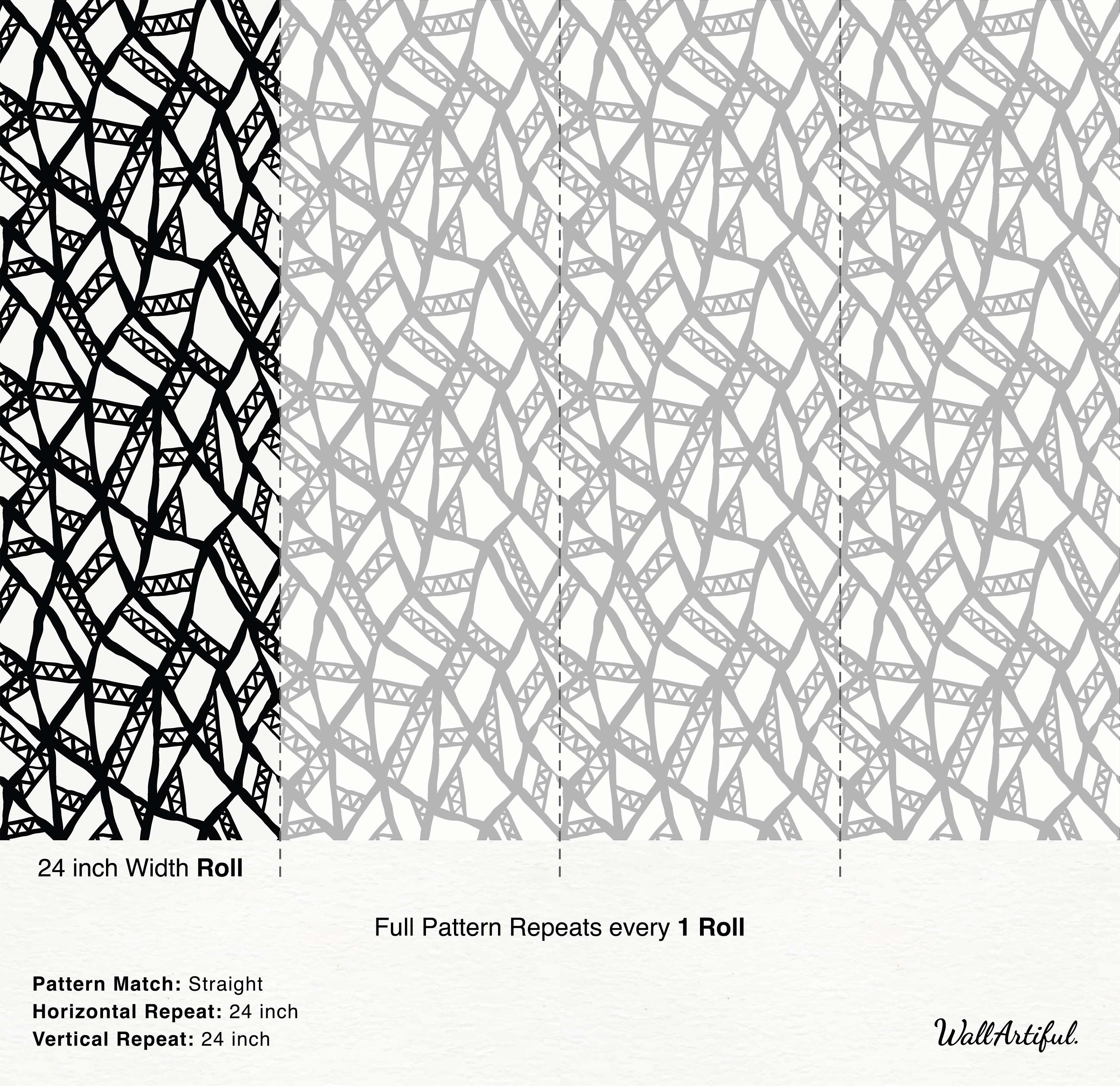 Abstract wallpaper with a network of thick black lines, some containing triangle patterns, on a white background.