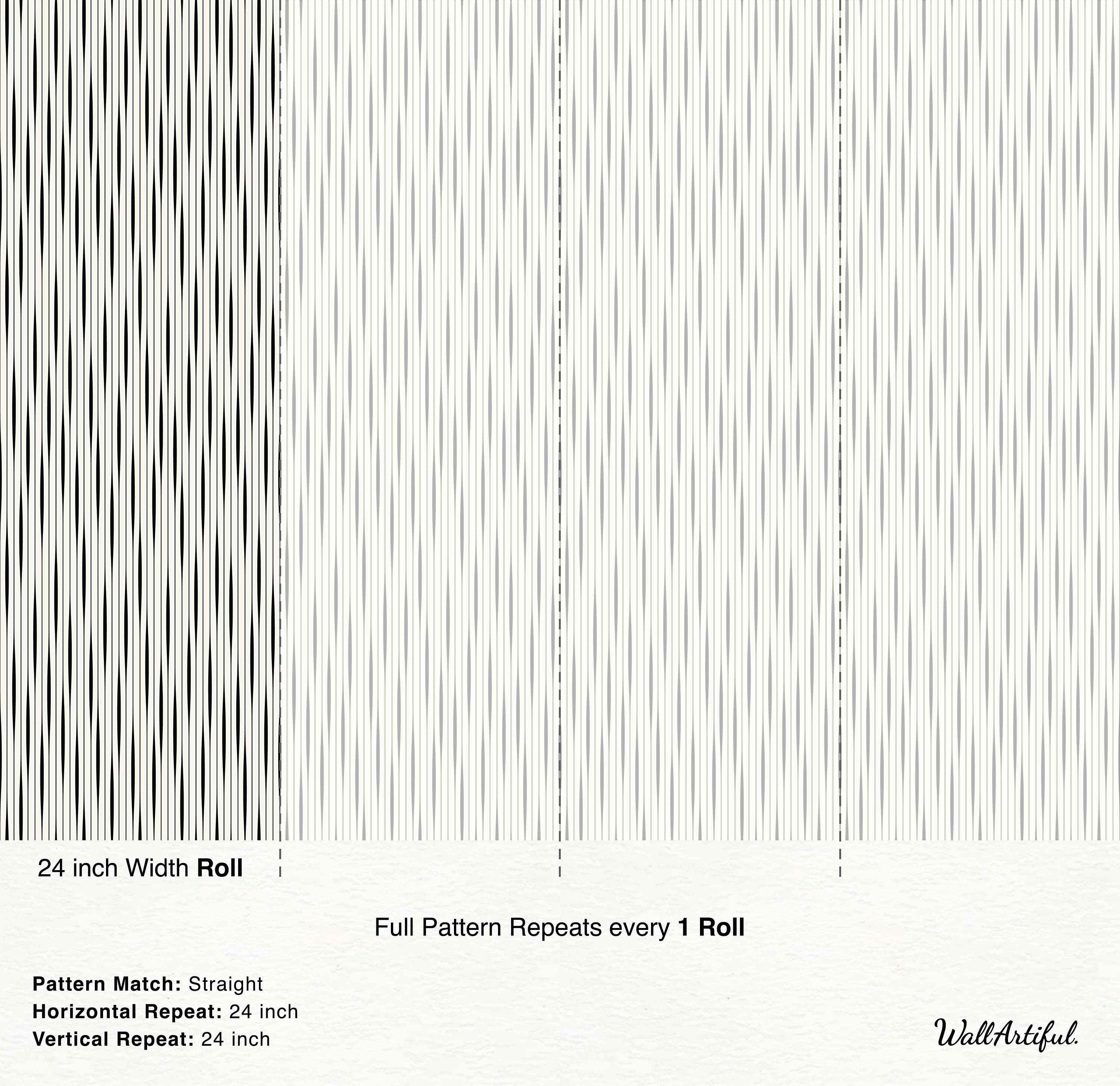 Abstract wallpaper featuring wavy vertical black lines of varying thickness on a cream background, creating an undulating pattern.